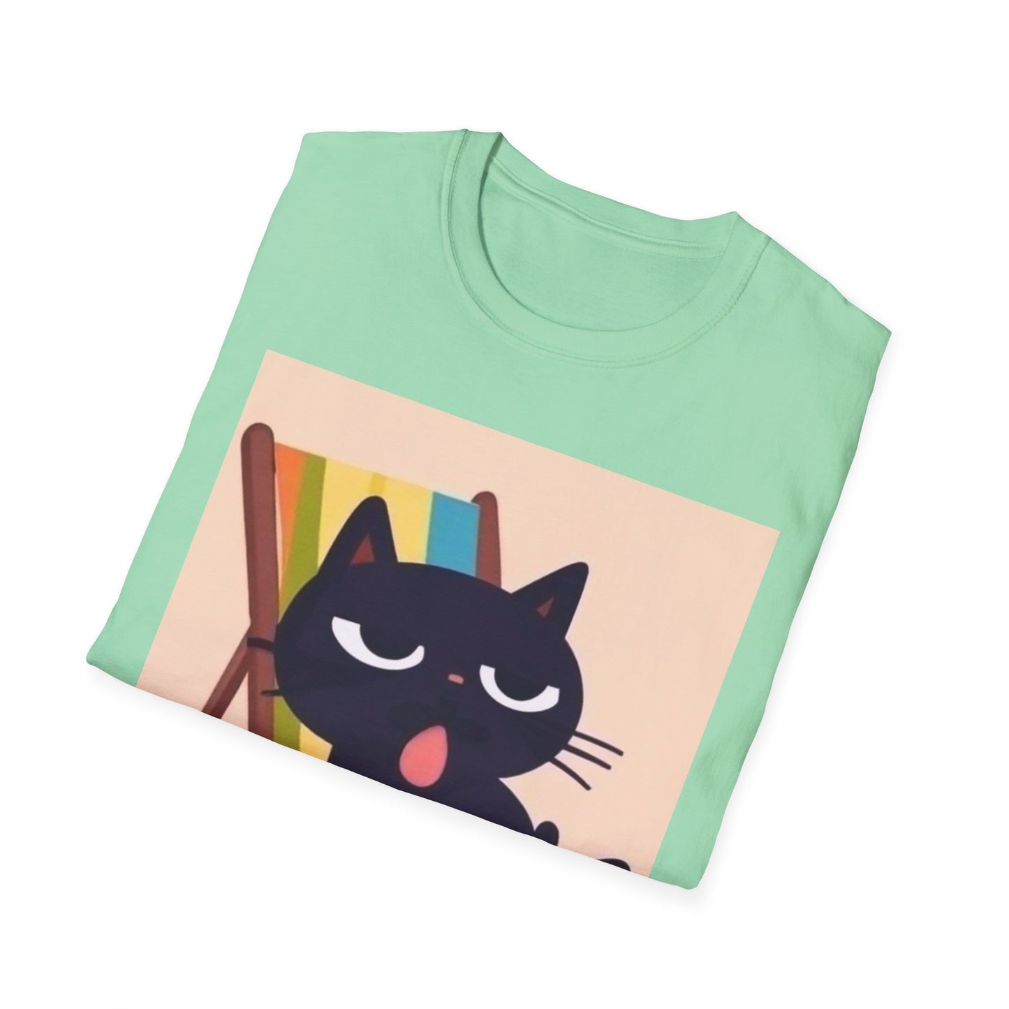 Cute Cat Graphic Unisex Softstyle T-Shirt - Perfect for Cat Lovers