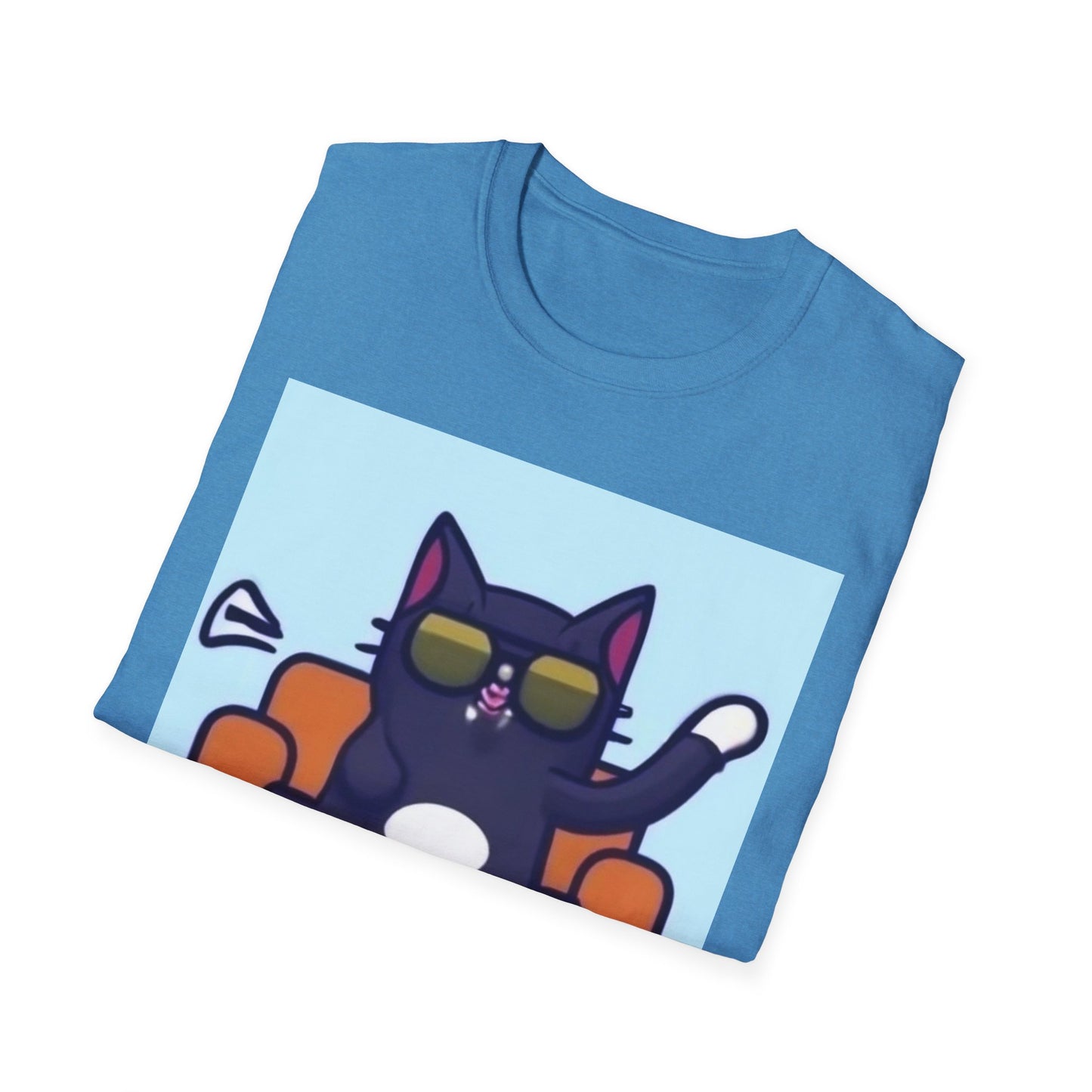 Chill Cat Unisex Softstyle T-Shirt - Perfect for Cat Lovers and Cozy Days