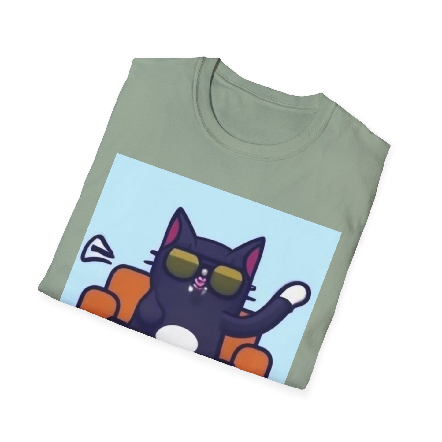 Chill Cat Unisex Softstyle T-Shirt - Perfect for Cat Lovers and Cozy Days