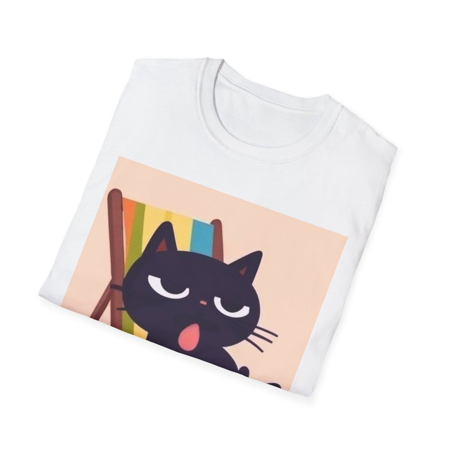 Cute Cat Graphic Unisex Softstyle T-Shirt - Perfect for Cat Lovers