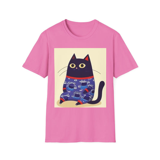 Cute Cat Illustration Unisex Softstyle T-Shirt