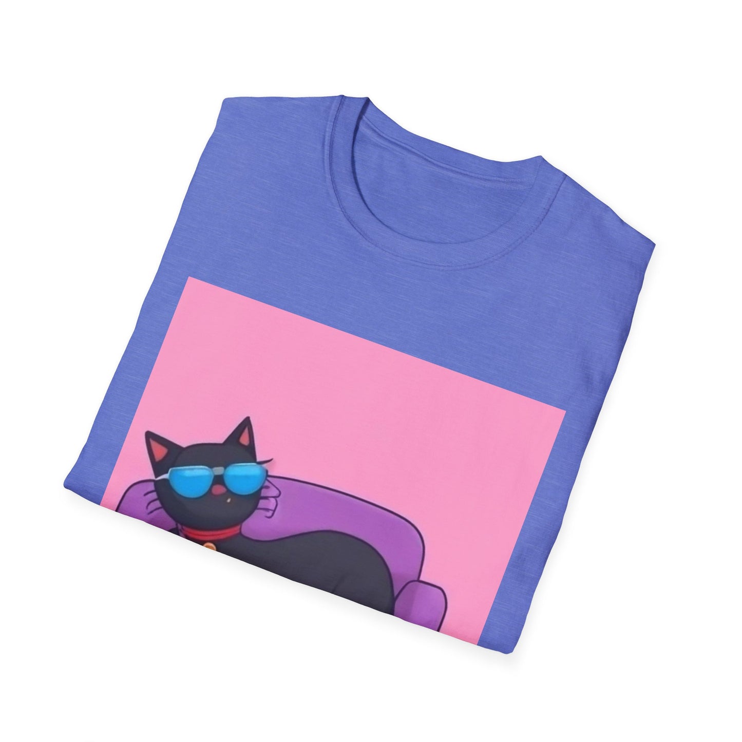 Chill Cat Unisex T-Shirt - Cool Sunglasses & Couch Vibe