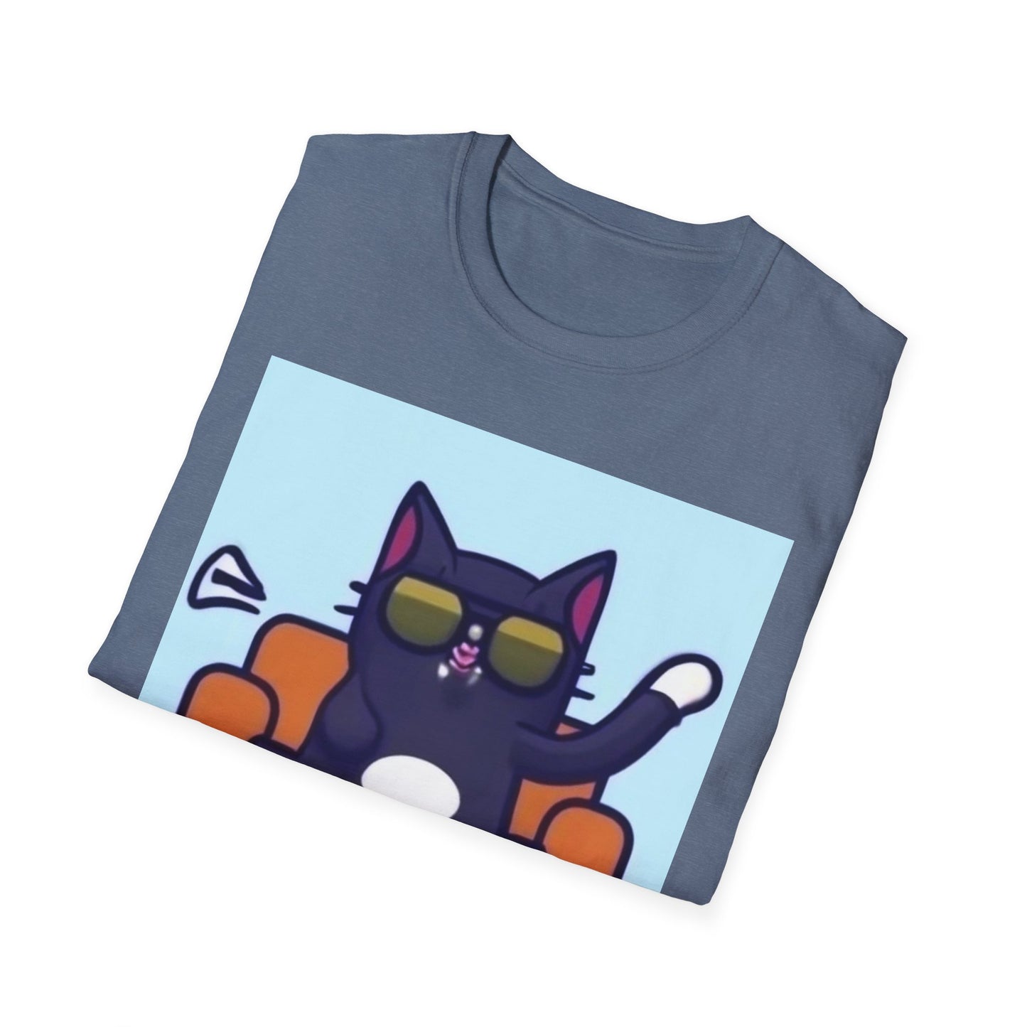 Chill Cat Unisex Softstyle T-Shirt - Perfect for Cat Lovers and Cozy Days