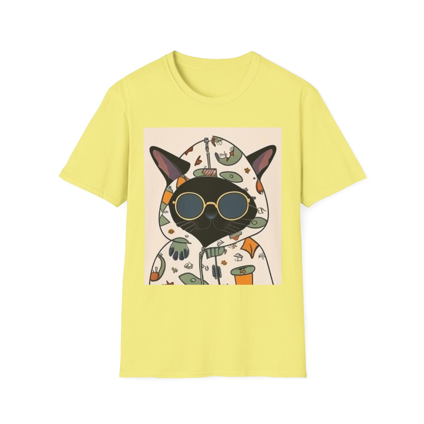 Cool Cat Graphic Unisex Softstyle T-Shirt - Perfect Gift for Cat Lovers