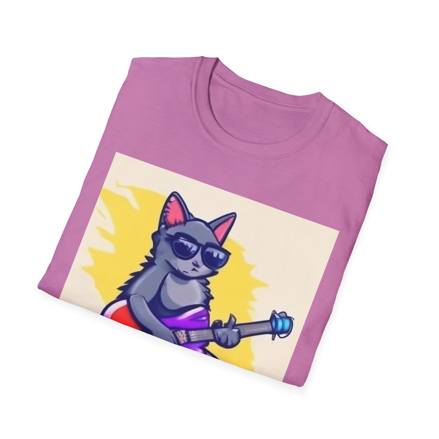 Colorful Tee Cat Rocking