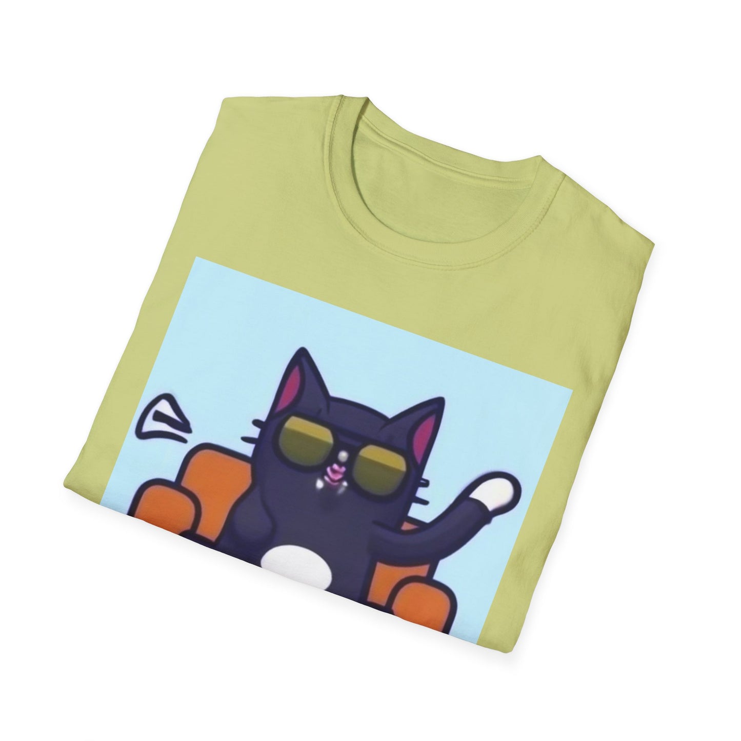 Chill Cat Unisex Softstyle T-Shirt - Perfect for Cat Lovers and Cozy Days