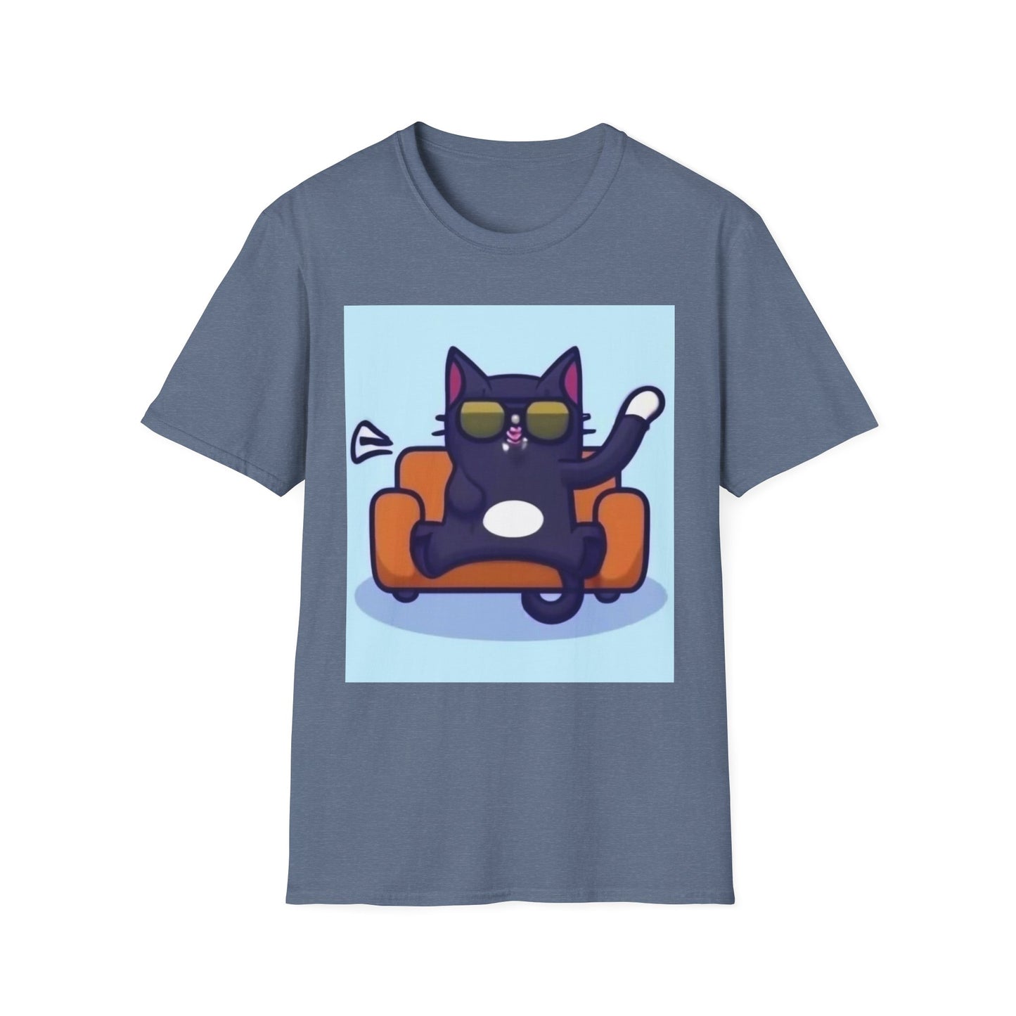 Chill Cat Unisex Softstyle T-Shirt - Perfect for Cat Lovers and Cozy Days