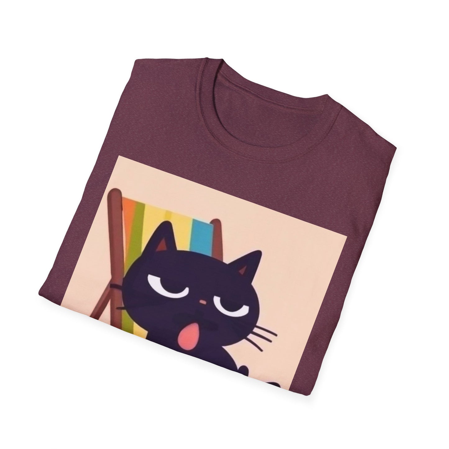 Cute Cat Graphic Unisex Softstyle T-Shirt - Perfect for Cat Lovers