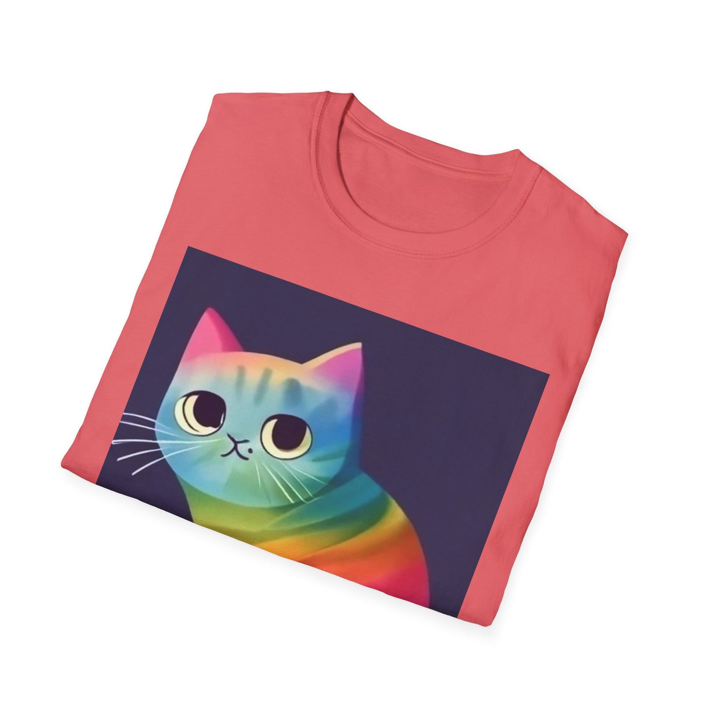 Colorful Tee for Cat Lovers