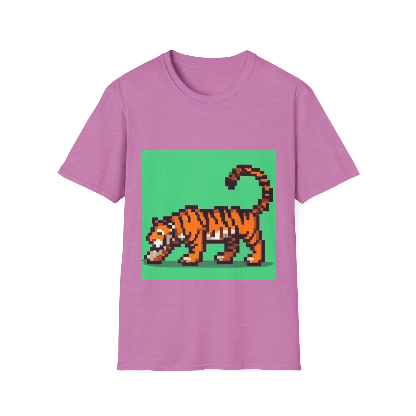 Unisex Softstyle T-Shirt Tiger Pixel Art