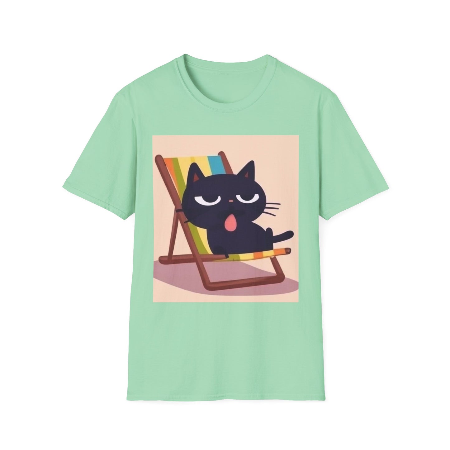 Cute Cat Graphic Unisex Softstyle T-Shirt - Perfect for Cat Lovers