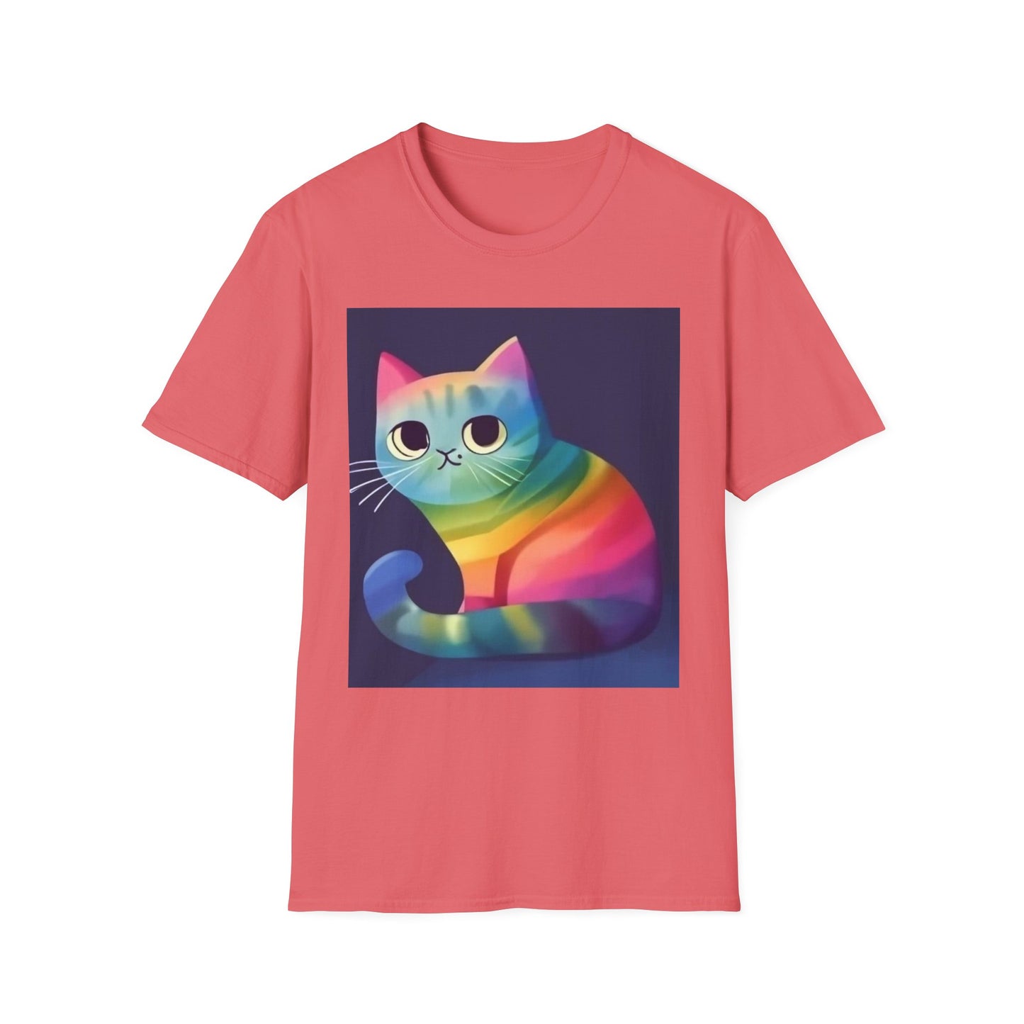 Colorful Tee for Cat Lovers