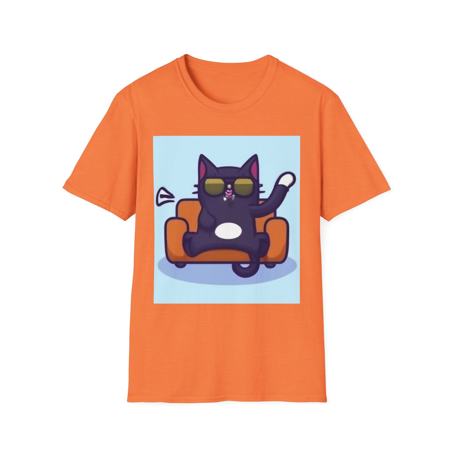 Chill Cat Unisex Softstyle T-Shirt - Perfect for Cat Lovers and Cozy Days