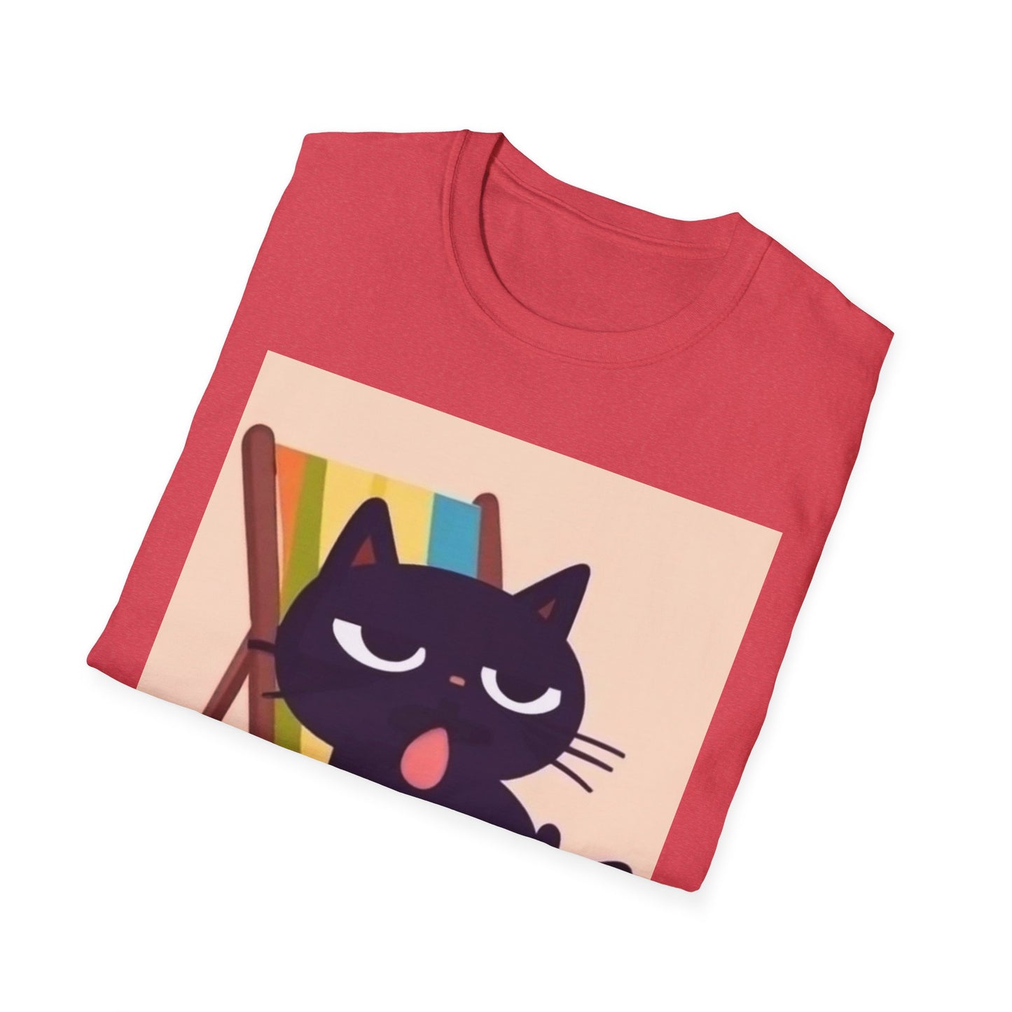 Cute Cat Graphic Unisex Softstyle T-Shirt - Perfect for Cat Lovers