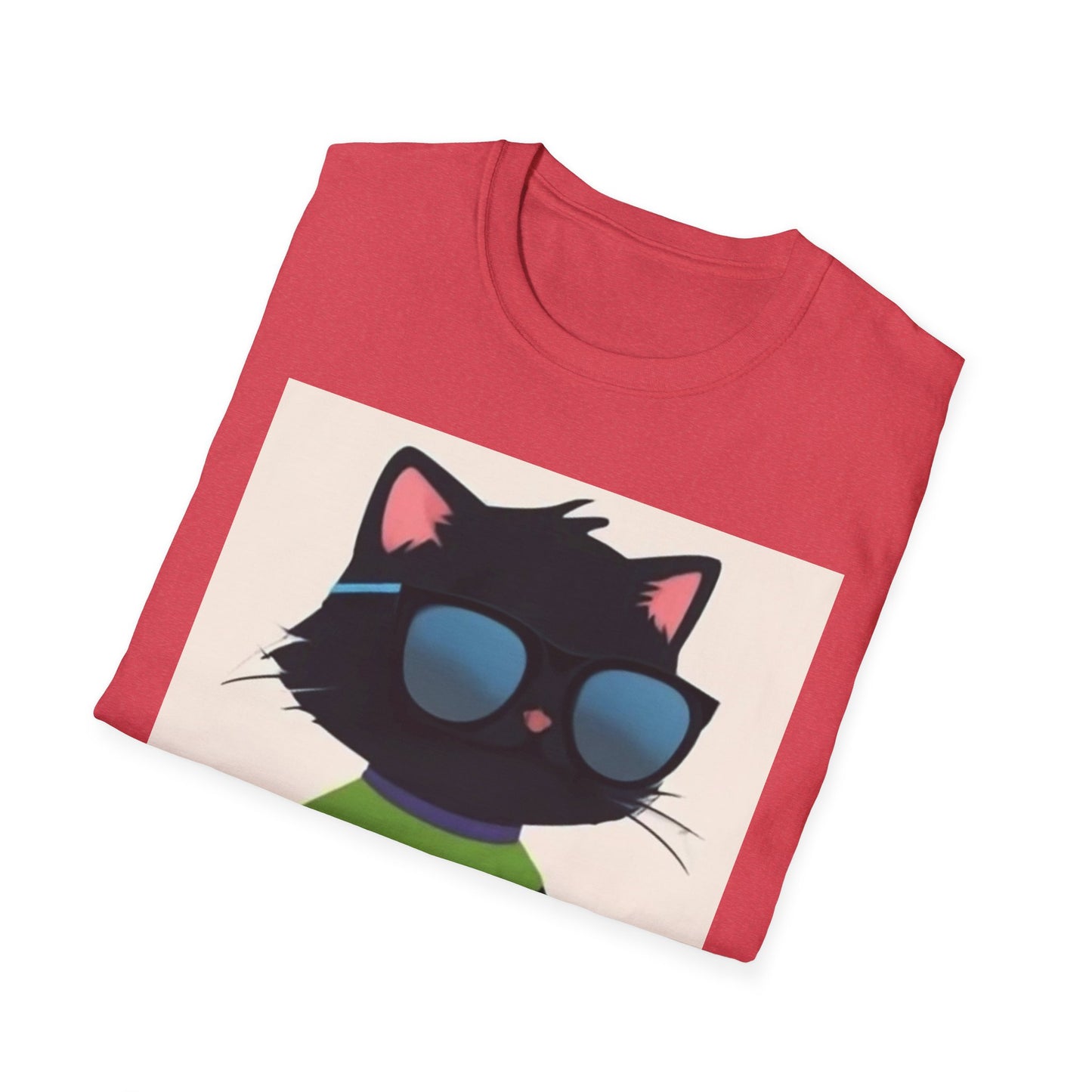 Cool Cat Unisex Softstyle T-Shirt - Fun & Playful Design for Cat Lovers