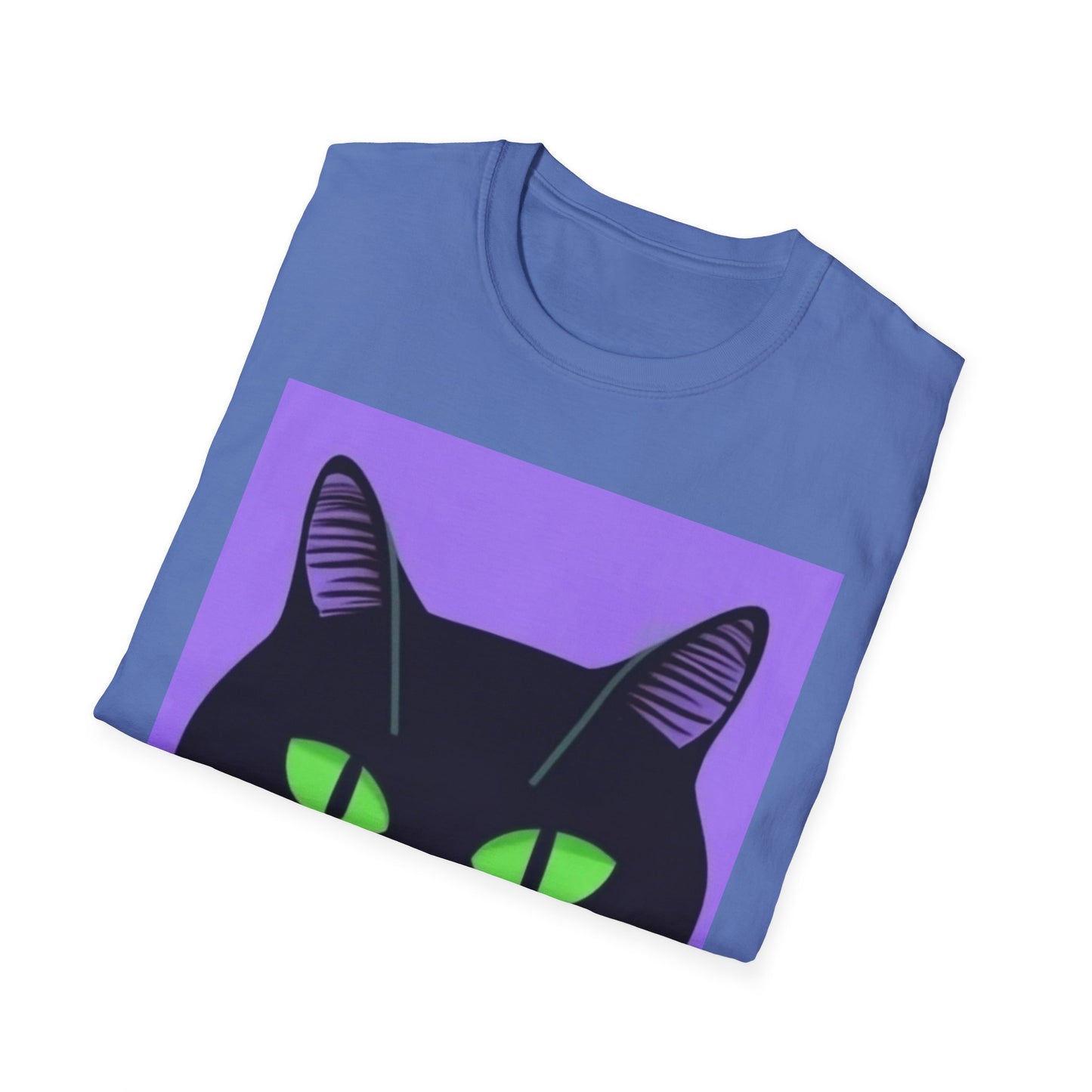 Cool Black Cat Unisex Softstyle T-Shirt - Perfect for Cat Lovers