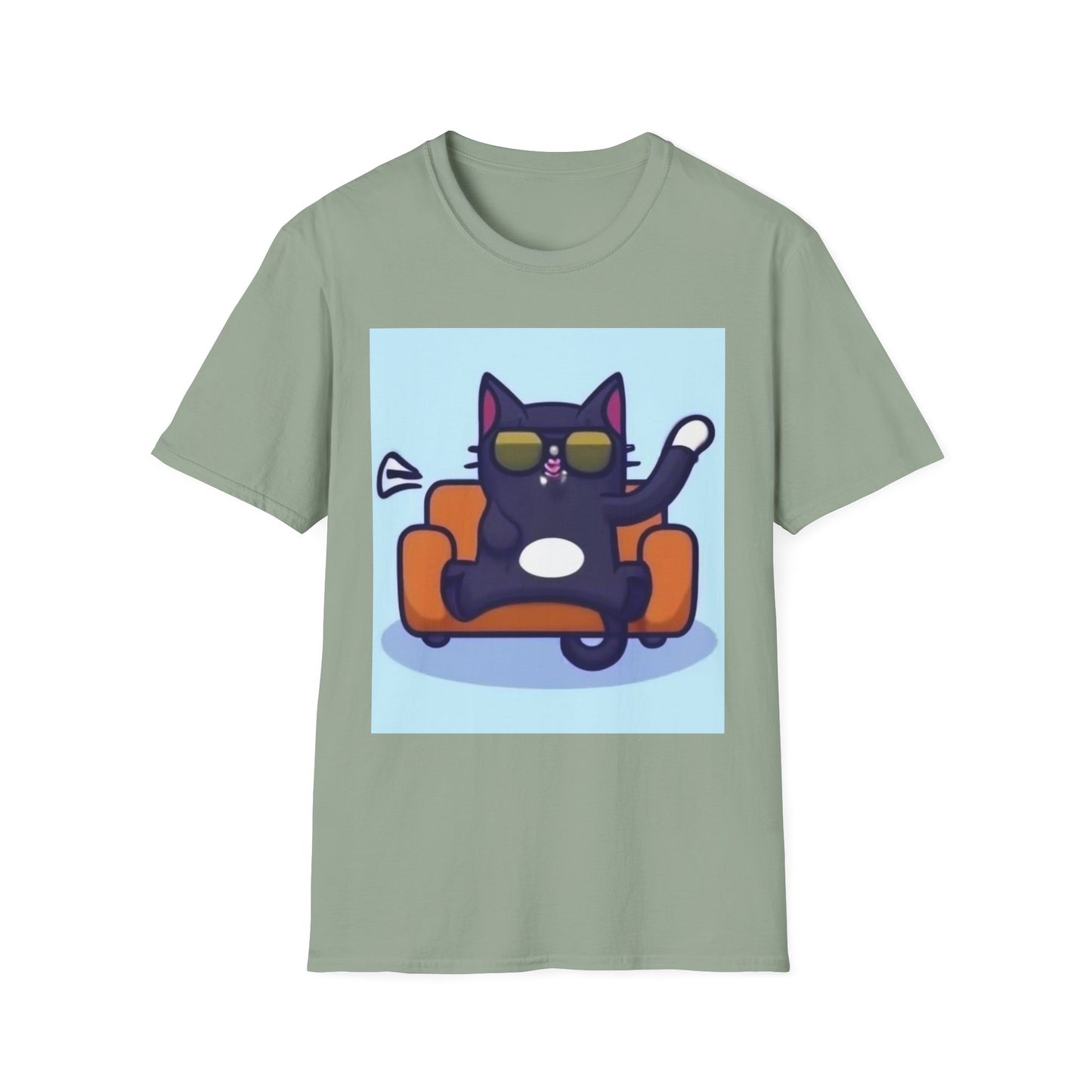 Chill Cat Unisex Softstyle T-Shirt - Perfect for Cat Lovers and Cozy Days